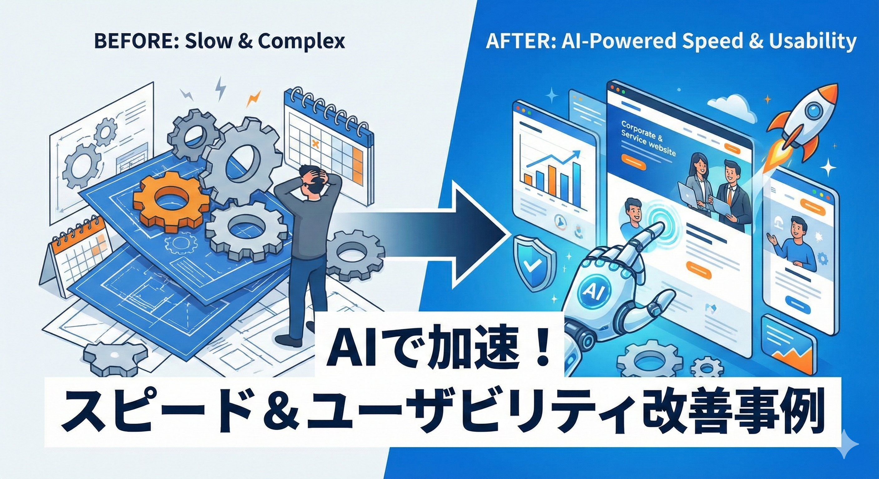 AIによるコーポレートサイト・サービスサイト構築のスピードとユーザビリティ改善事例